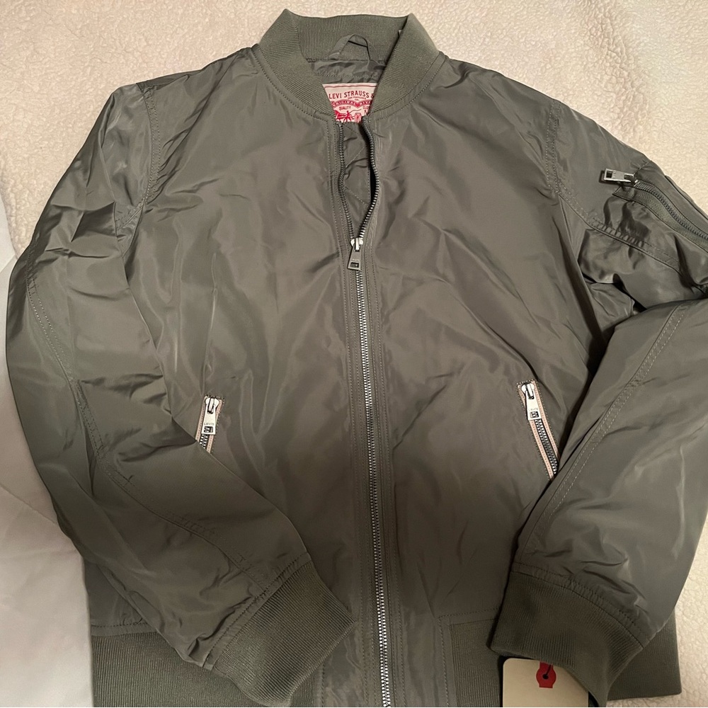 Levi's Ladies Olive Green Bomber Jacket